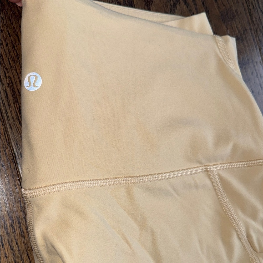 Lululemon Align high-rise leggings 25” cream bone maternity friendly size 12 - Picture 5 of 12